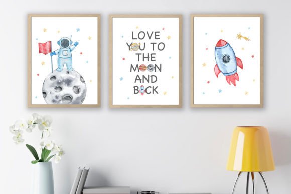 Download Watercolor Space Nursery Wall Art - Wall art Collection
