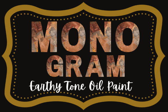 Download Earthy Tone Oil Paint Monogram - Premium Bundle