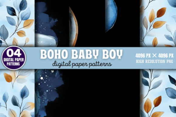 Download Boho Baby Boy Pattern Digital Background - Premium Resources