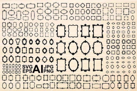 Download Ornate Black and White Decorative Frames - Black and white Collection