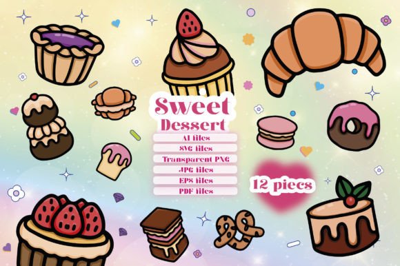 Download Sweet Dessert Kawaii Bundle - Premium Resources