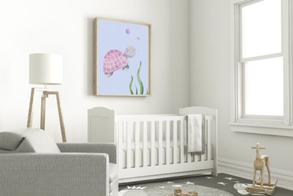 Download Pink Sea Turtle Nursery Wall Art - Wall art Collection