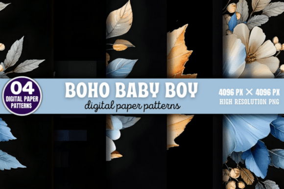 Download Boho Baby Boy Pattern Digital Background - Premium Resources