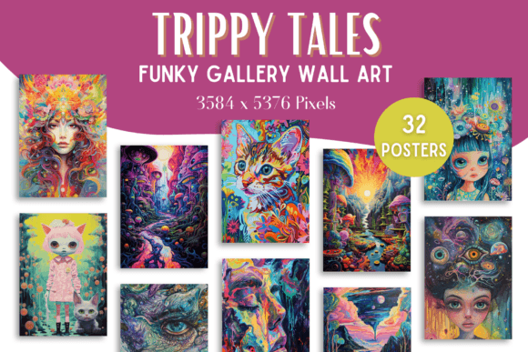 Download Trippy Funky Gallery Wall Art Posters - Wall art Collection